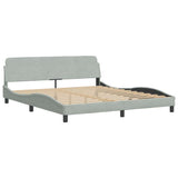 Vidaxl bedframe dover 180x200 cm fluweel lichtgrijs