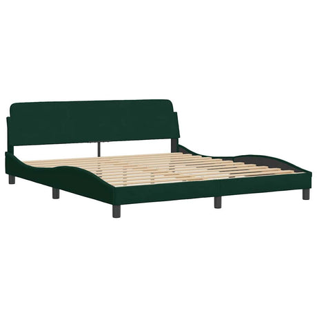 Vidaxl bedframe dover 180x200 cm fluweel donkergroen