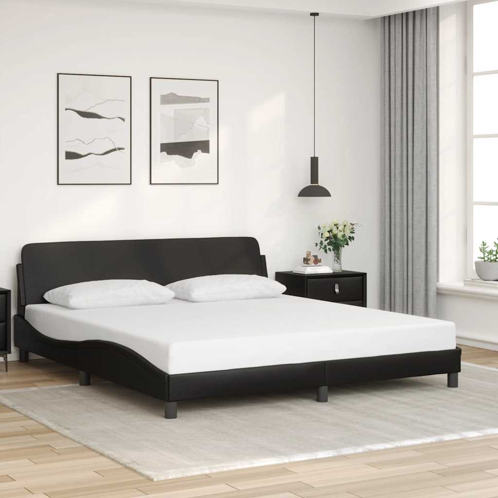 Vidaxl bedframe dover kunstleer zwart 180x200 cm