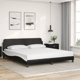 Vidaxl bedframe dover kunstleer zwart en wit 180x200 cm