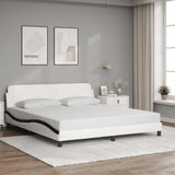 Vidaxl bedframe dover kunstleer wit en zwart 180x200 cm