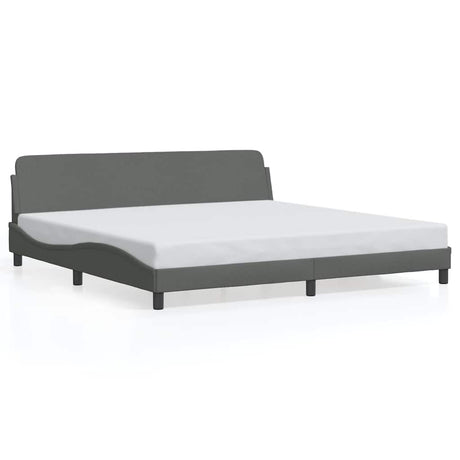 Vidaxl bedframe dover stof donkergrijs 200x200 cm