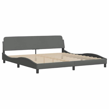 Vidaxl bedframe dover stof donkergrijs 200x200 cm