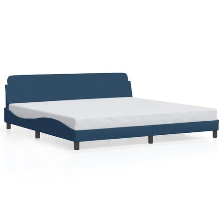 Vidaxl bedframe dover stof blauw 200x200 cm