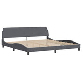 Vidaxl bedframe dover 200x200 cm fluweel donkergrijs