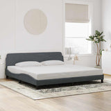 Vidaxl bedframe dover 200x200 cm fluweel donkergrijs