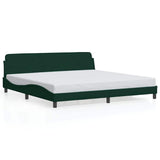 Vidaxl bedframe dover 200x200 cm fluweel donkergroen