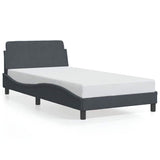 Vidaxl bedframe dover fluweel donkergrijs 100x190 cm