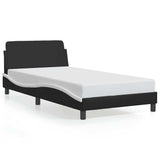 Vidaxl bedframe dover kunstleer zwart en wit 100x190 cm