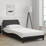 Vidaxl bedframe dover kunstleer zwart en wit 100x190 cm