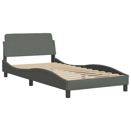 Vidaxl bedframe dover stof donkergrijs 100x203 cm