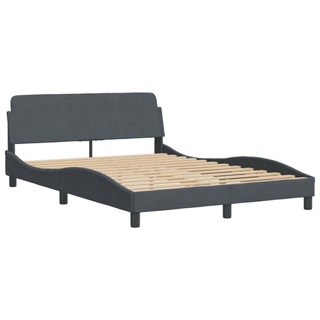 Vidaxl bedframe dover fluweel donkergrijs 137x190 cm