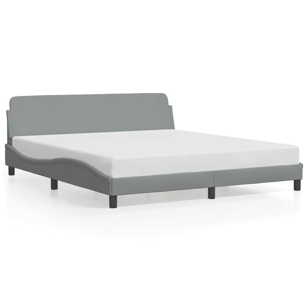 Vidaxl bedframe dover stof lichtgrijs 183x213 cm