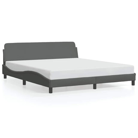Vidaxl bedframe dover stof donkergrijs 183x213 cm