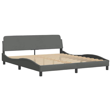 Vidaxl bedframe dover stof donkergrijs 183x213 cm