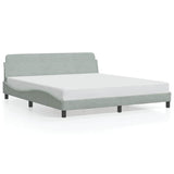 Vidaxl bedframe dover fluweel lichtgrijs 183x213 cm