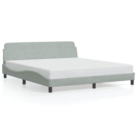 Vidaxl bedframe dover fluweel lichtgrijs 183x213 cm