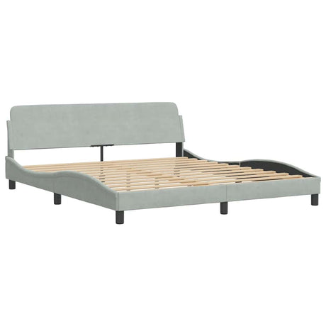 Vidaxl bedframe dover fluweel lichtgrijs 183x213 cm