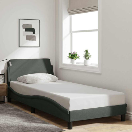 Vidaxl bedframe dover donkergrijs 90x190 cm stof