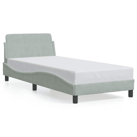 Vidaxl bedframe dover lichtgrijs 90x190 cm fluweel