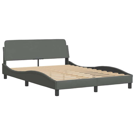 Vidaxl bedframe dover donkergrijs 135x190 cm stof