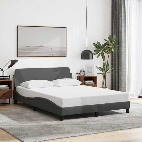 Vidaxl bedframe dover donkergrijs 135x190 cm stof