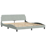 Vidaxl bedframe dover lichtgrijs 180x200 cm fluweel