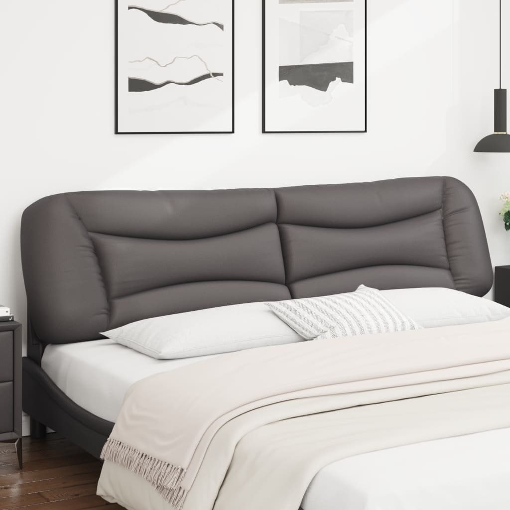 Vidaxl hoofdbordkussen hvar 200 cm kunstleer grijs