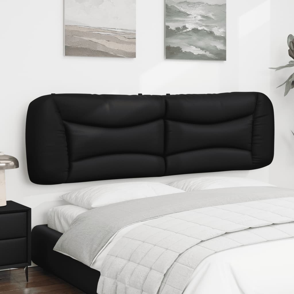 Vidaxl hoofdbordkussen zwart 180 cm kunstleer