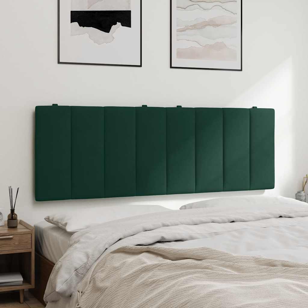 Vidaxl hoofdbordkussen hanko 120 cm fluweel donkergroen