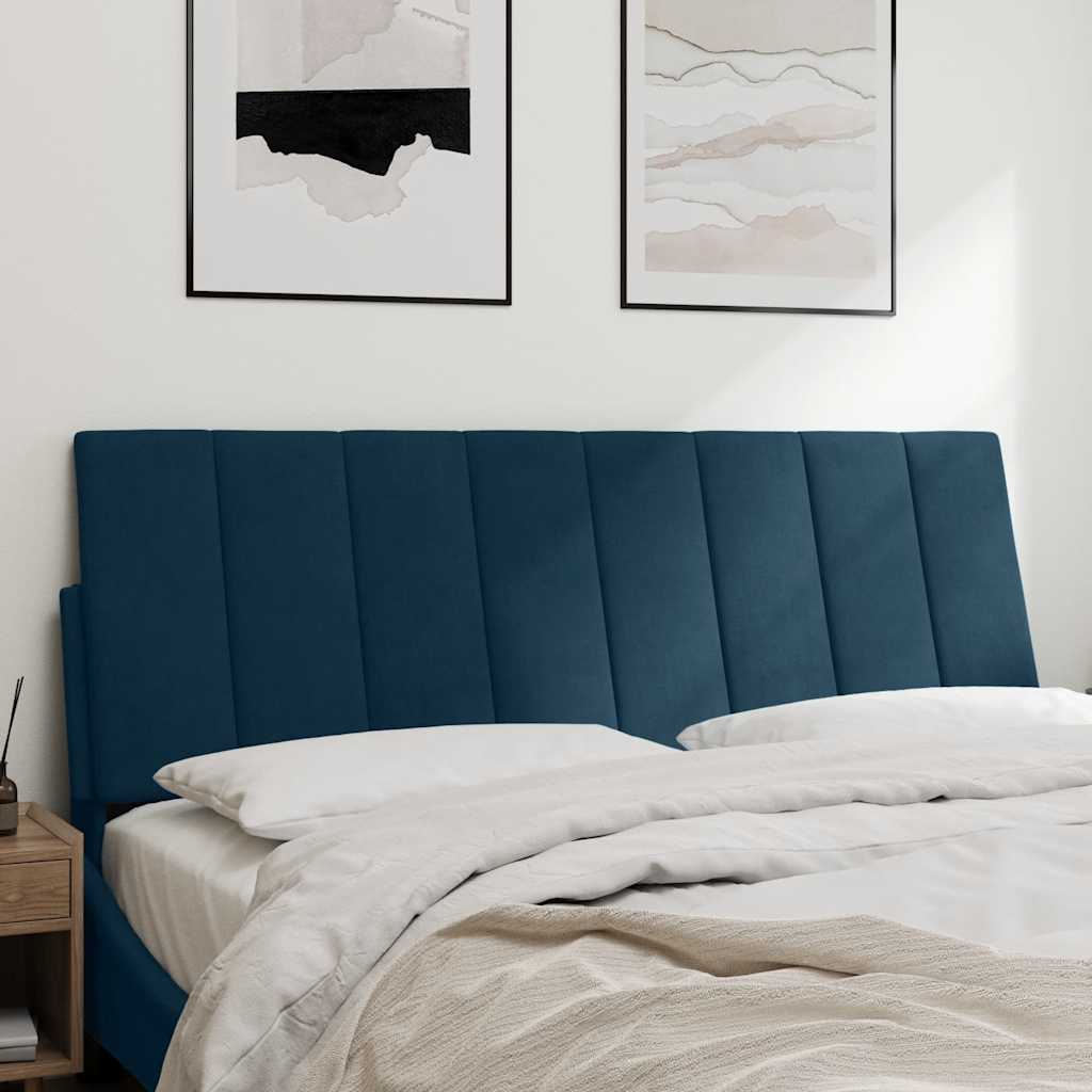 Vidaxl hoofdbordkussen hanko 120 cm fluweel blauw