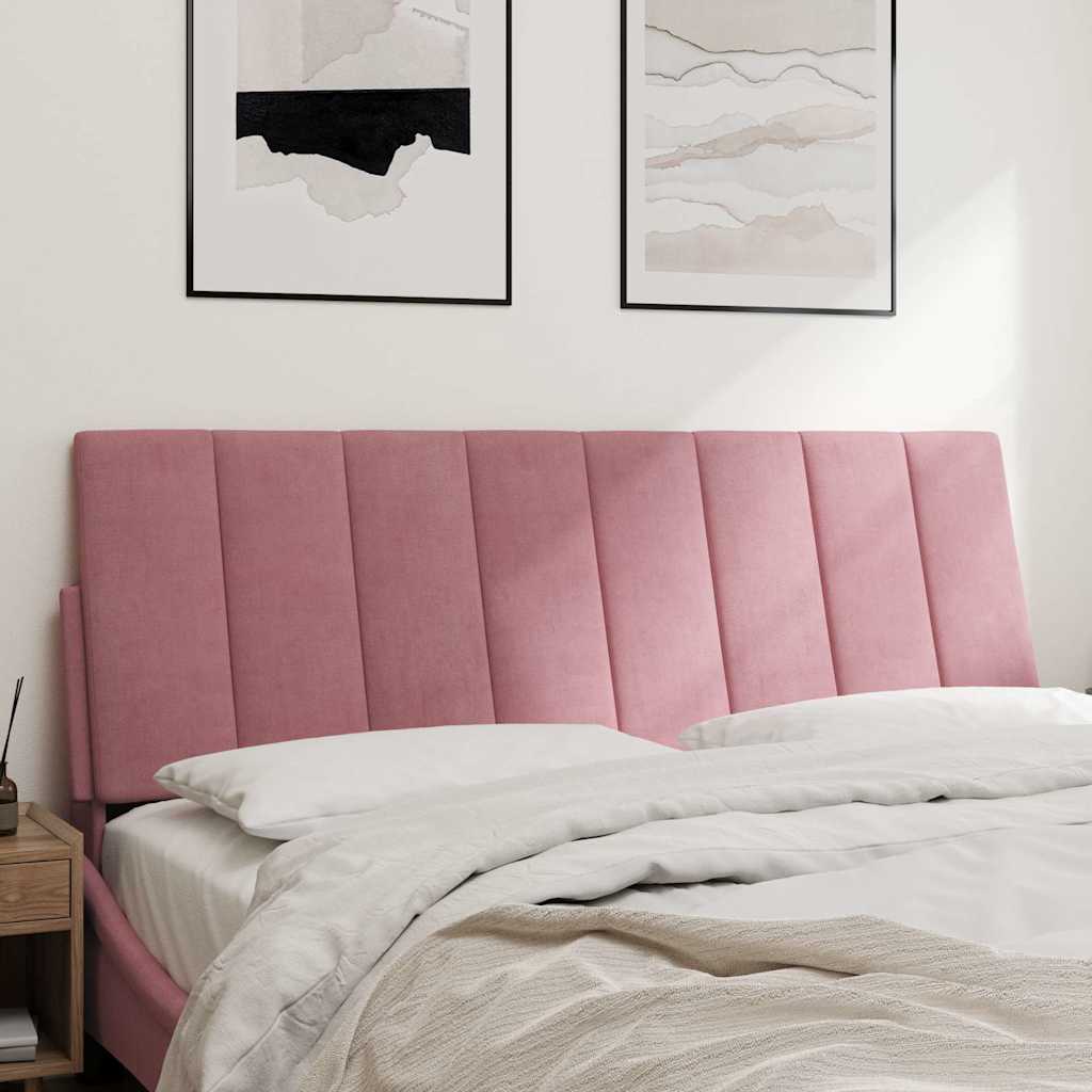 Vidaxl hoofdbordkussen hanko 120 cm fluweel roze