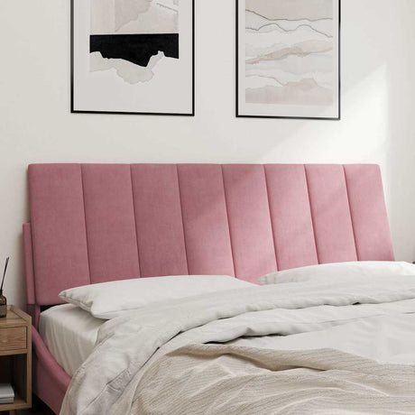 Vidaxl hoofdbordkussen hanko 120 cm fluweel roze