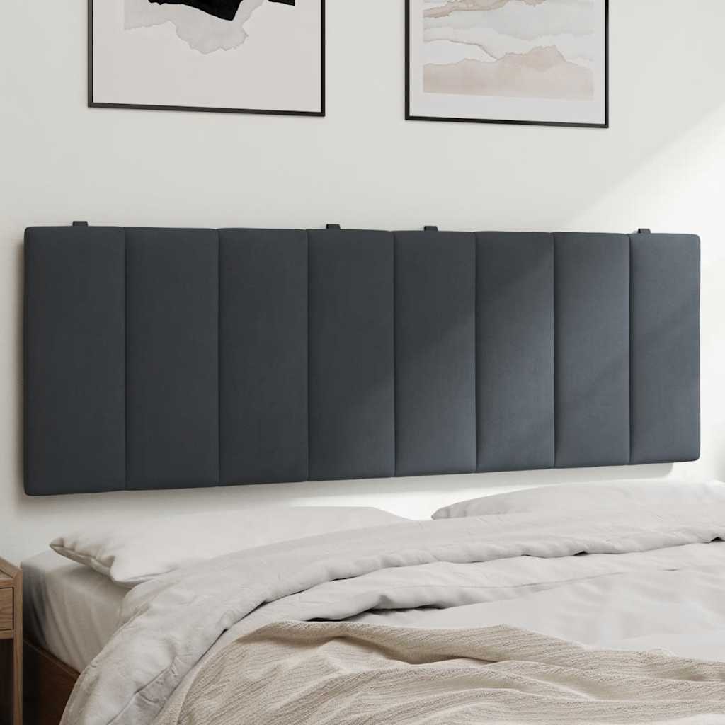 Vidaxl hoofdbordkussen hanko 140 cm fluweel donkergrijs