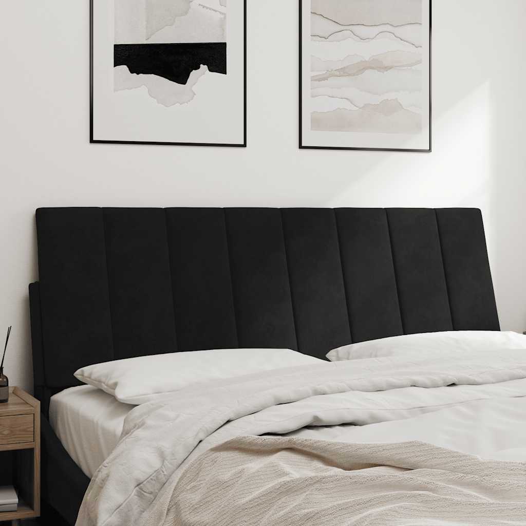 Vidaxl hoofdbordkussen hanko 140 cm fluweel zwart