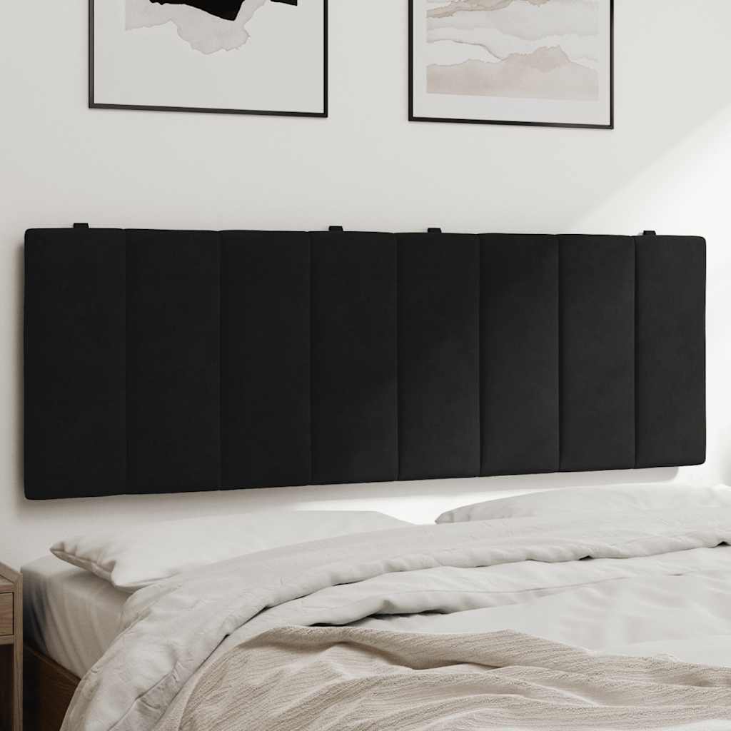 Vidaxl hoofdbordkussen hanko 140 cm fluweel zwart