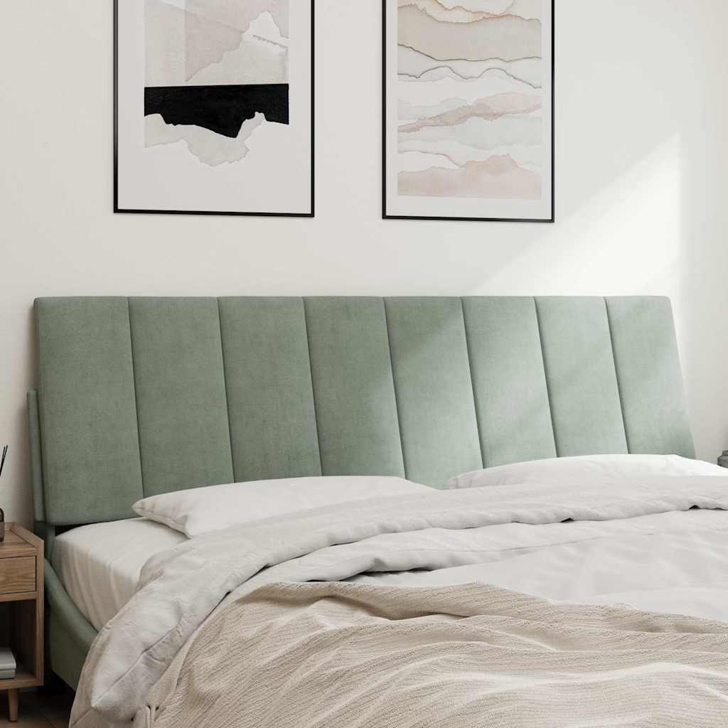Vidaxl hoofdbordkussen hanko 160 cm fluweel lichtgrijs