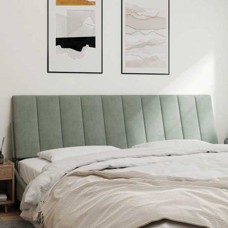 Vidaxl hoofdbordkussen hanko 180 cm fluweel lichtgrijs