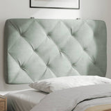 Vidaxl hoofdbordkussen 90 cm velvet lichtgrijs