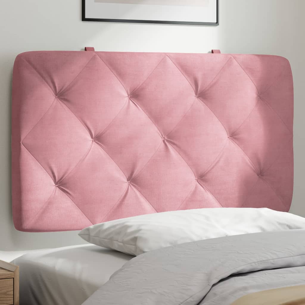 Vidaxl hoofdbordkussen 90 cm fluweel roze