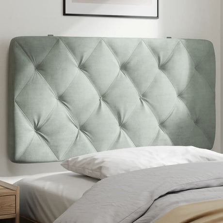 Vidaxl hoofdbordkussen 100 cm velvet lichtgrijs