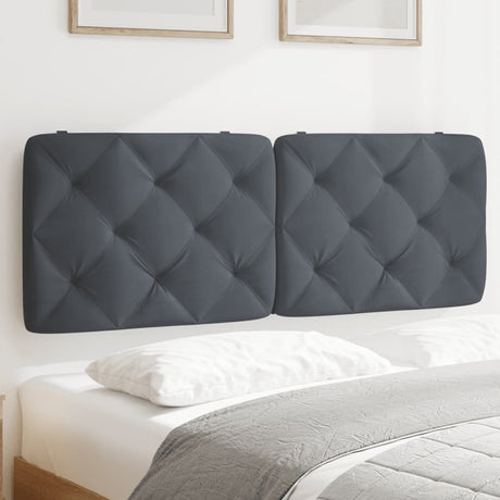 Vidaxl hoofdbordkussen 120 cm fluweel donkergrijs