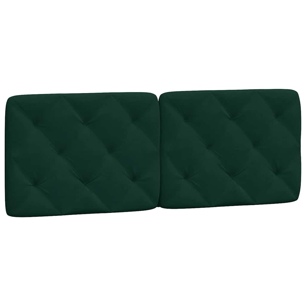 Vidaxl hoofdbordkussen 120 cm fluweel donkergroen