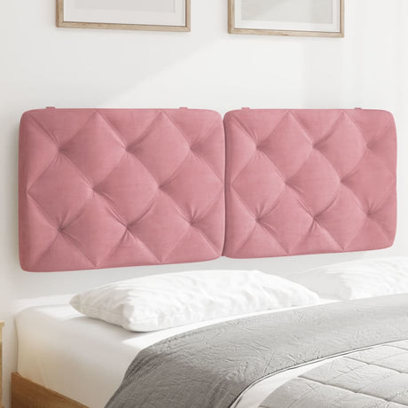 Vidaxl hoofdbordkussen 120 cm fluweel roze