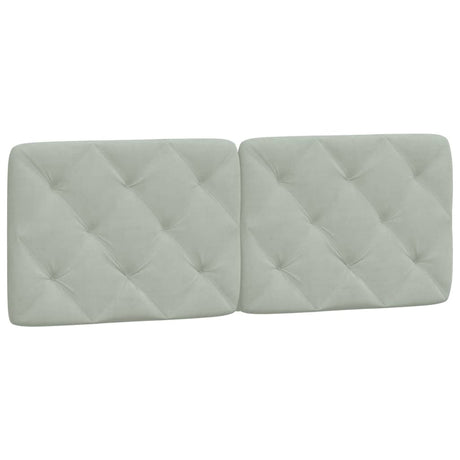 Vidaxl hoofdbordkussen 140 cm velvet lichtgrijs
