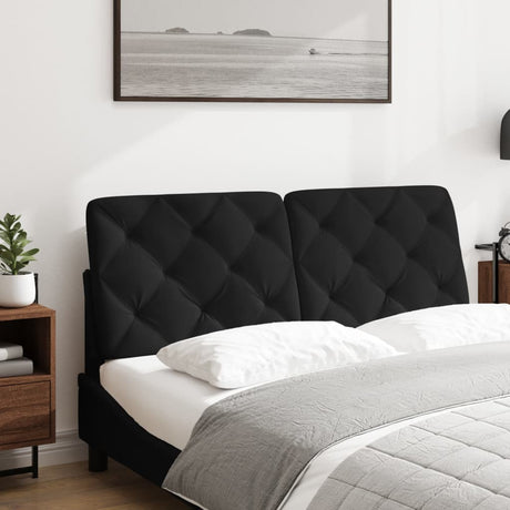 Vidaxl hoofdbordkussen 140 cm fluweel zwart