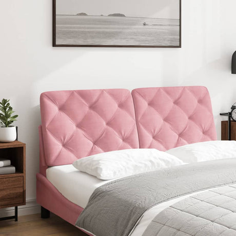 Vidaxl hoofdbordkussen 140 cm fluweel roze
