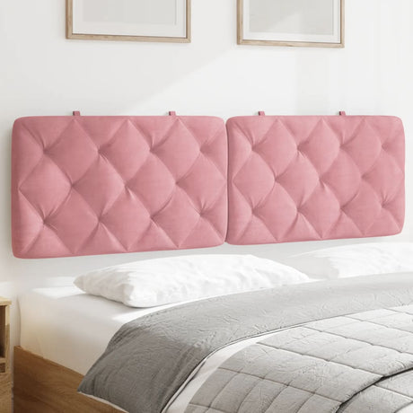 Vidaxl hoofdbordkussen 160 cm fluweel roze