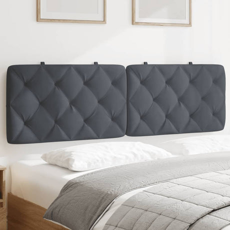 Vidaxl hoofdbordkussen 152 cm fluweel donkergrijs