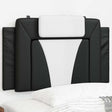 Vidaxl hoofdbordkussen viana 80 cm kunstleer zwart en wit